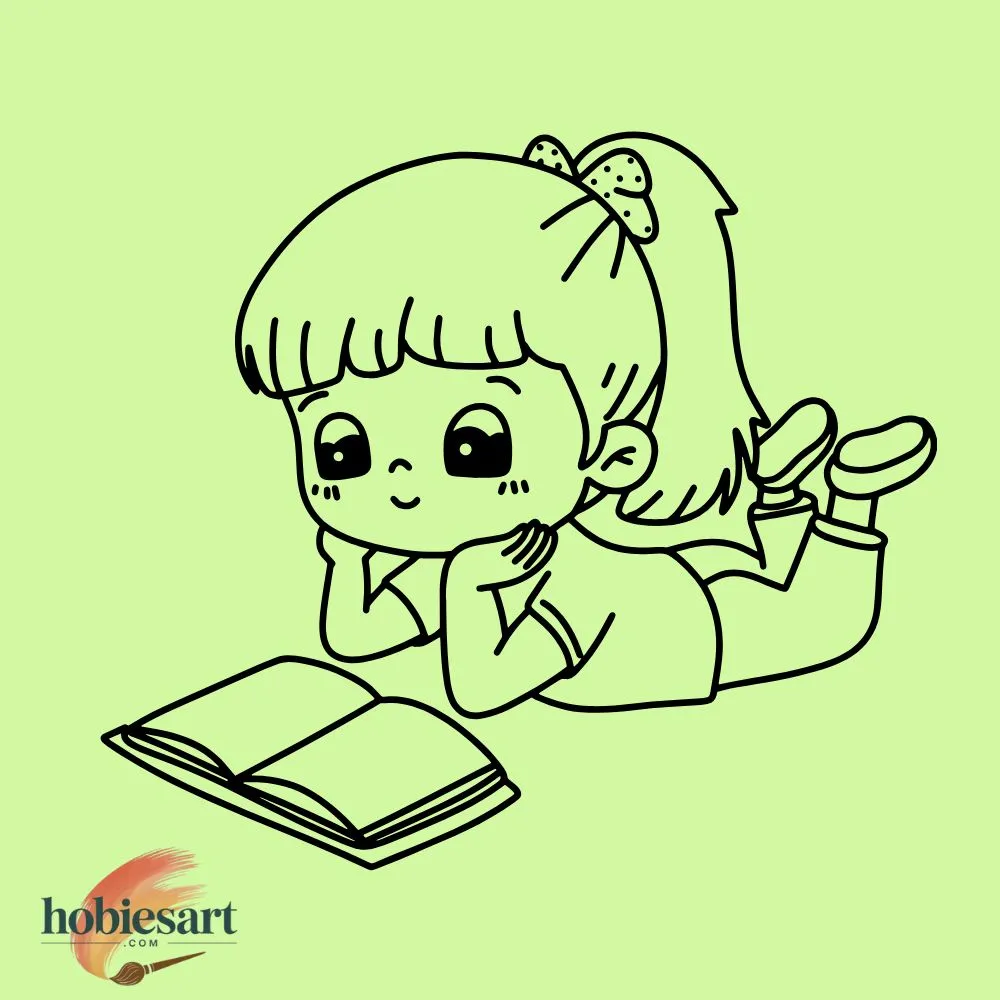 Anime Girl Reading Books
