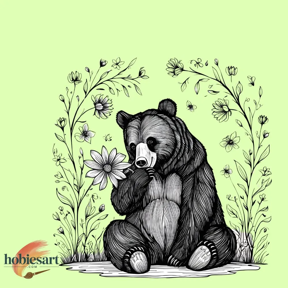 Bear With Flower