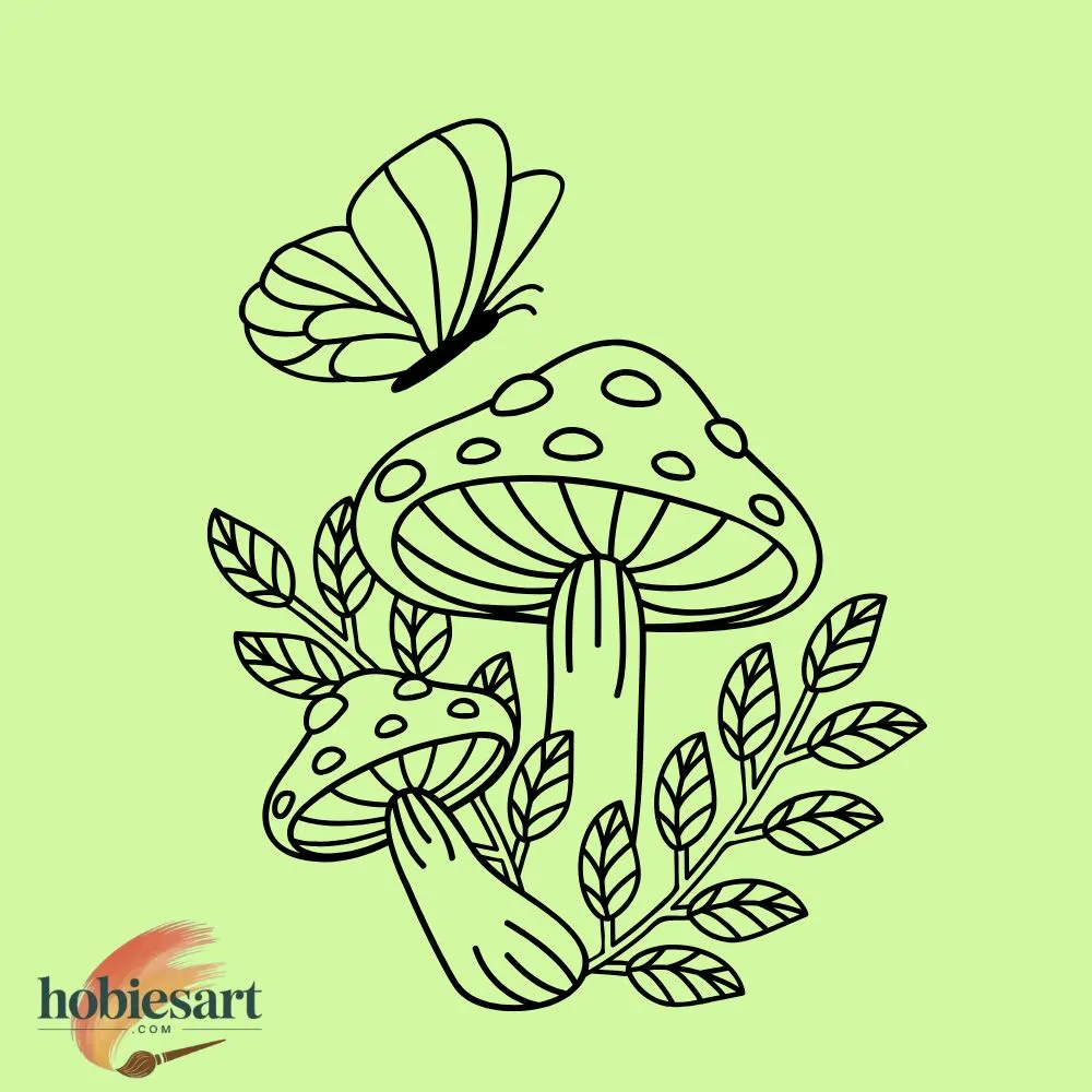 Butterfly and Mushroom