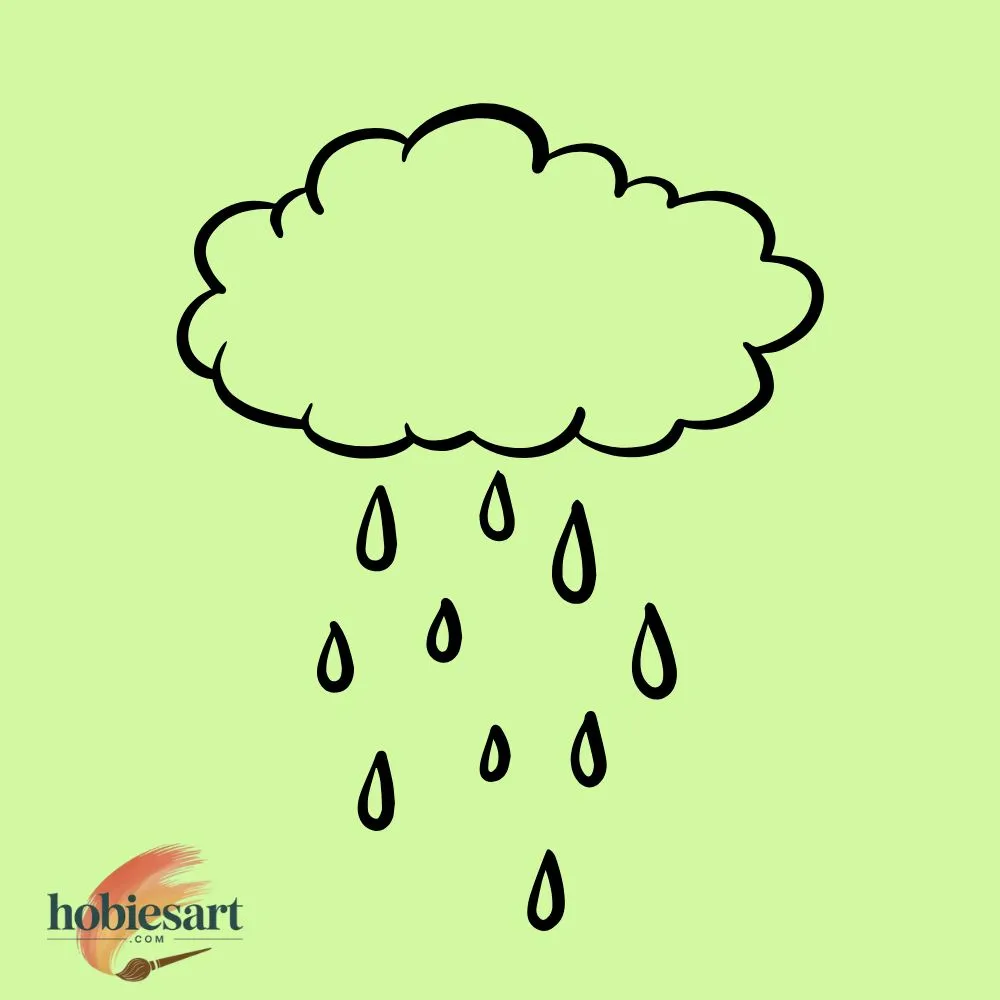 Cloud with Raindrops