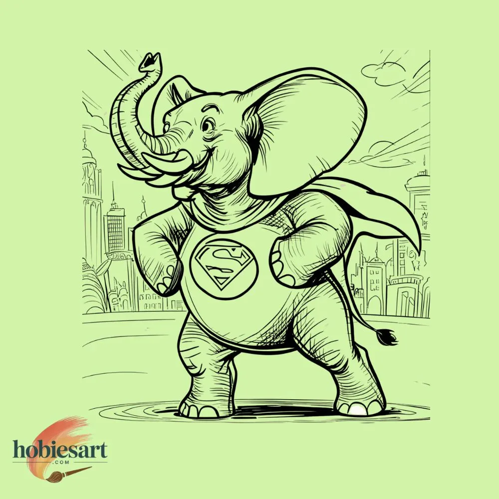 Cool Elephant As Superhero