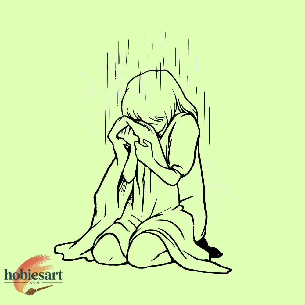 Crying Girl Drawing