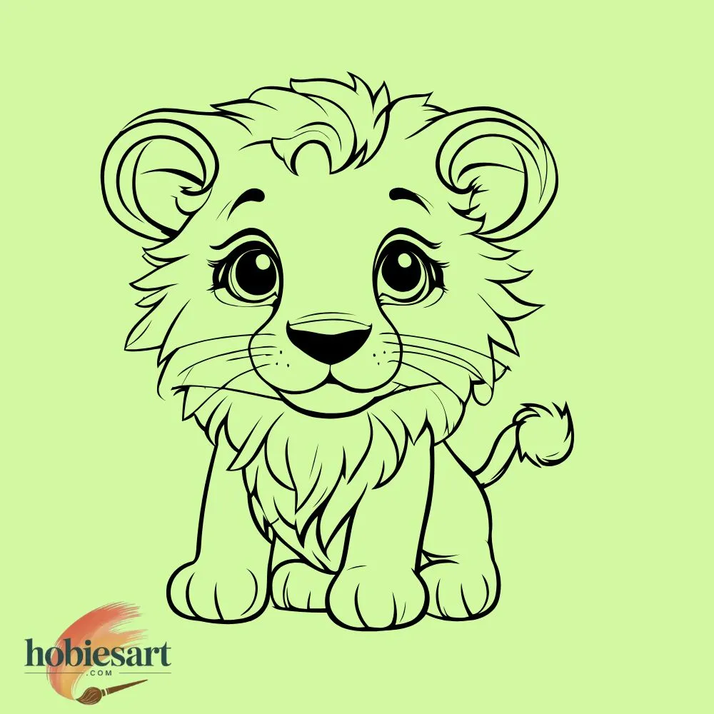 Cute Lion Drawing