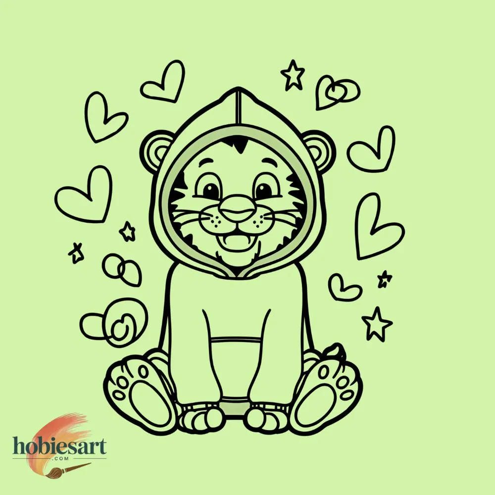 Cute Lion in a Hoodie