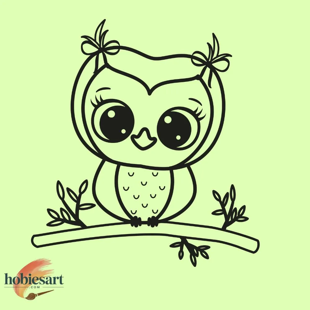 Cute Owl Drawing
