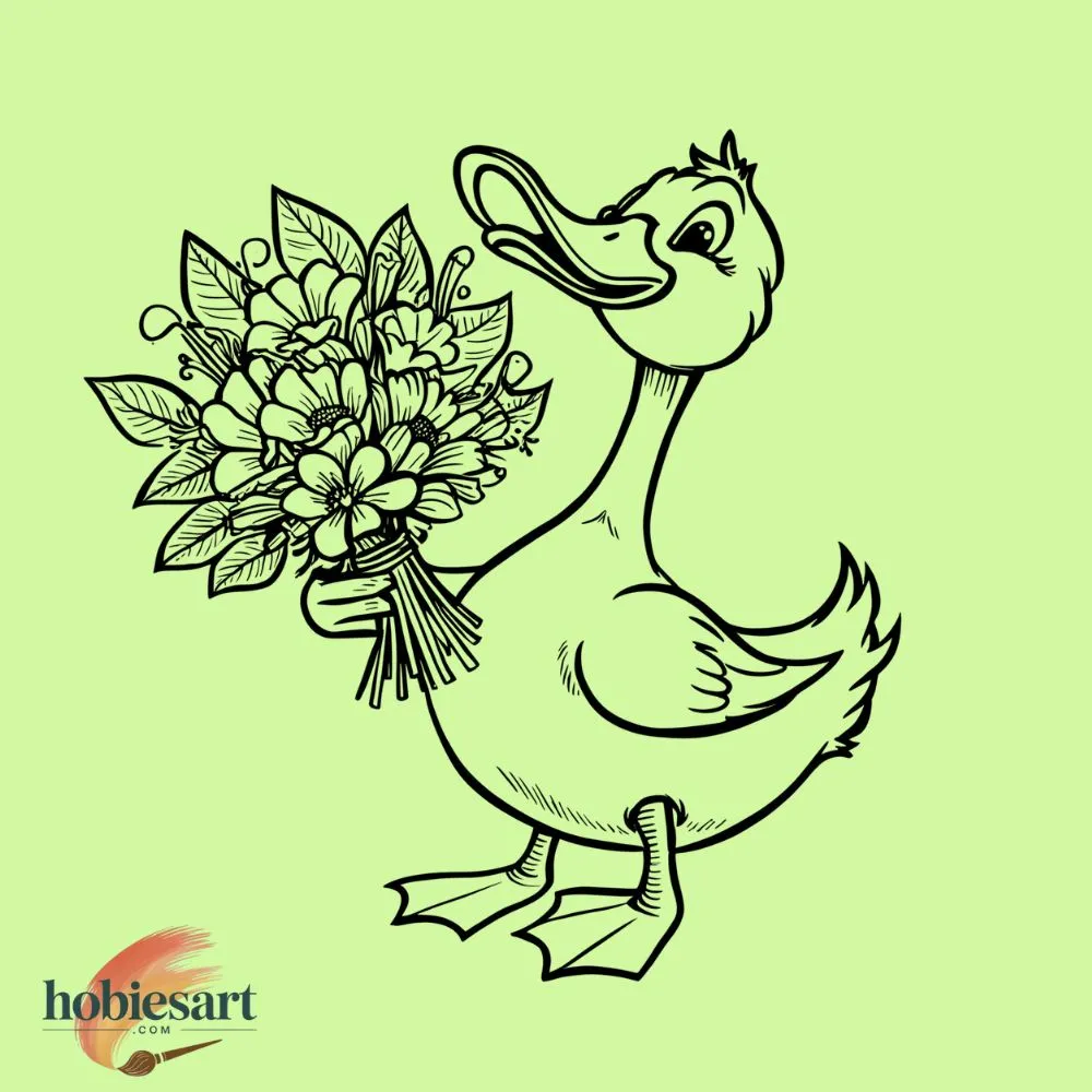 Duck with Bouquet