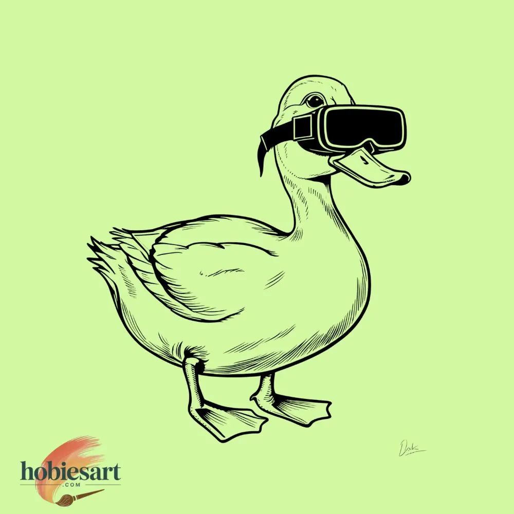 Duck with Virtual Reality Glasses