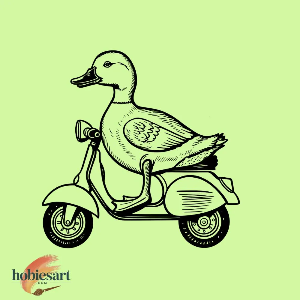 Duckling on Scooter
