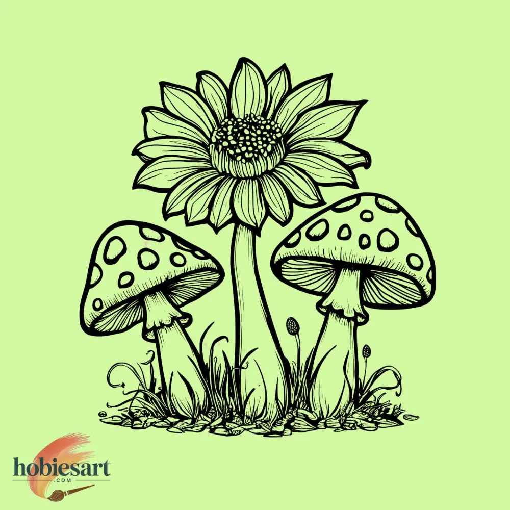 Flower and Mushroom