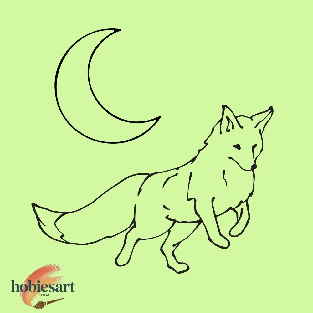 Fox Gazing at Moon