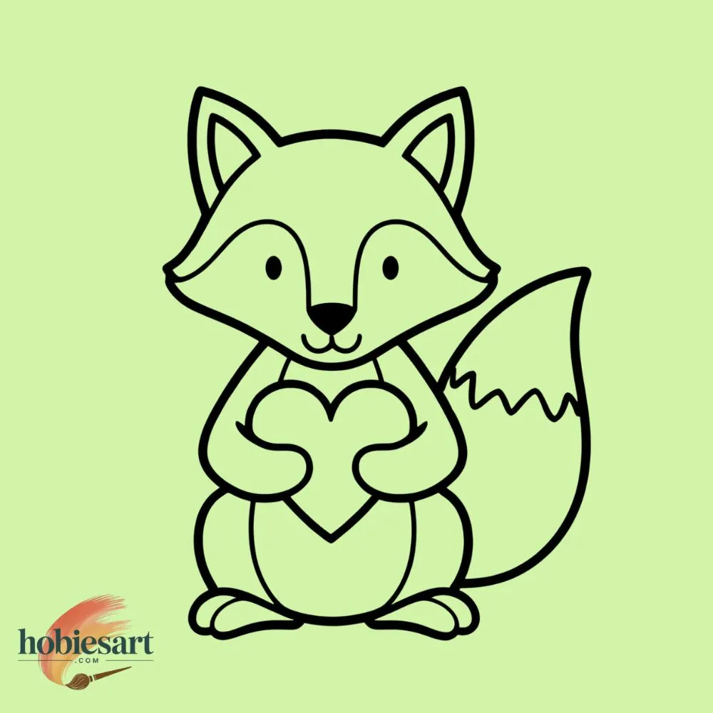 Fox Holding a Heart