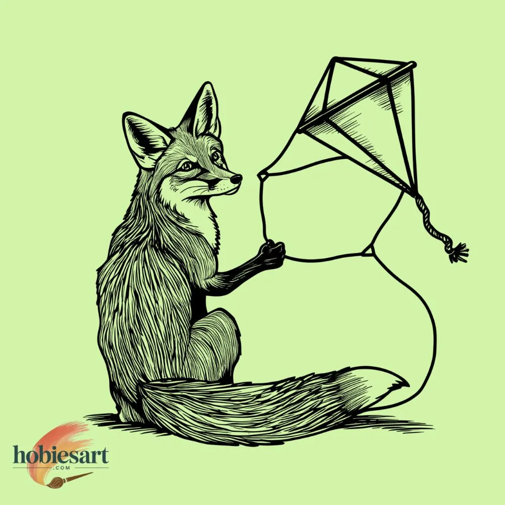 Fox with Kite