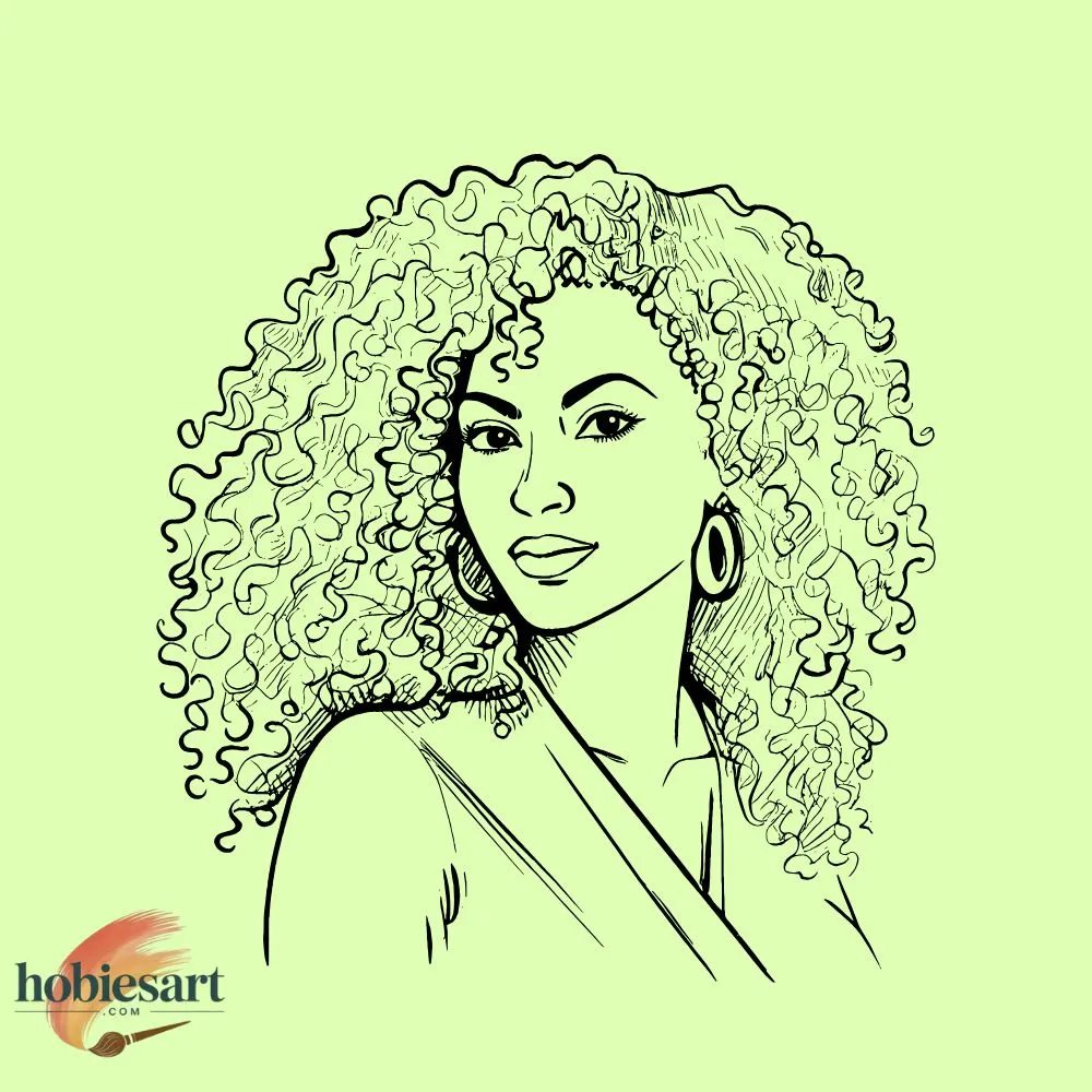 Girl with Curly Hair