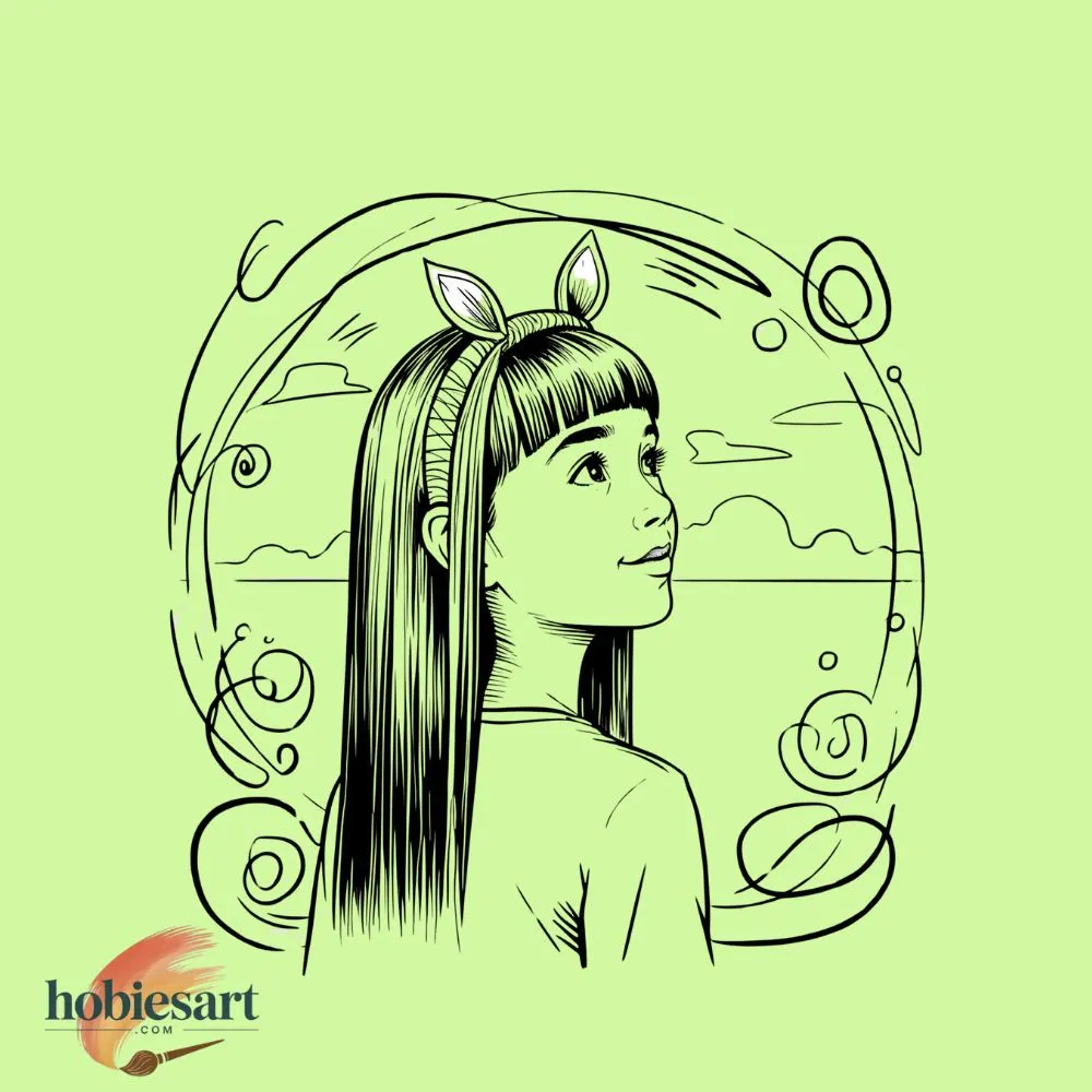 Girl with Straight Hair