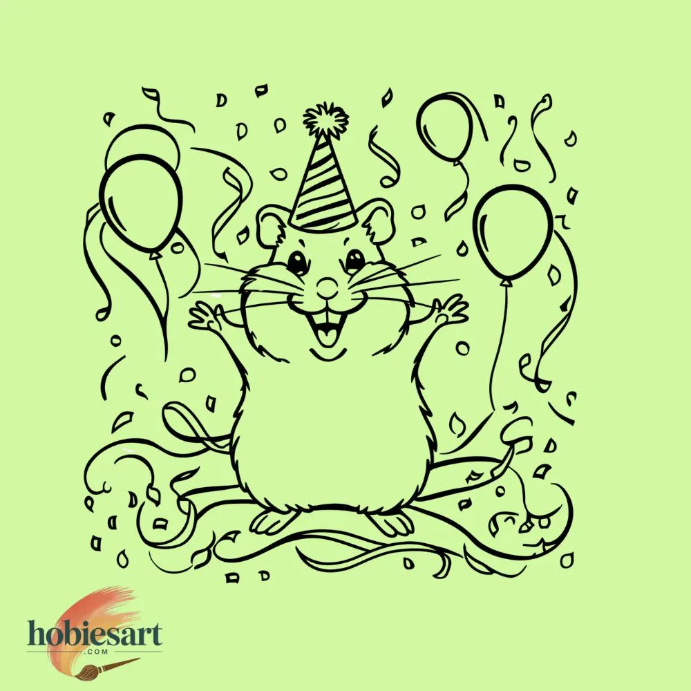 Hamster with a Party Hat