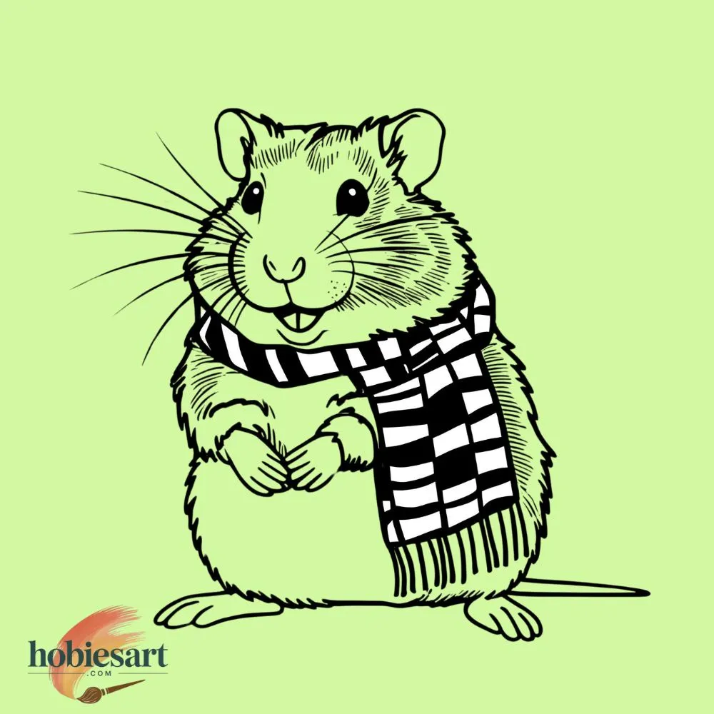Hamster with Scarf