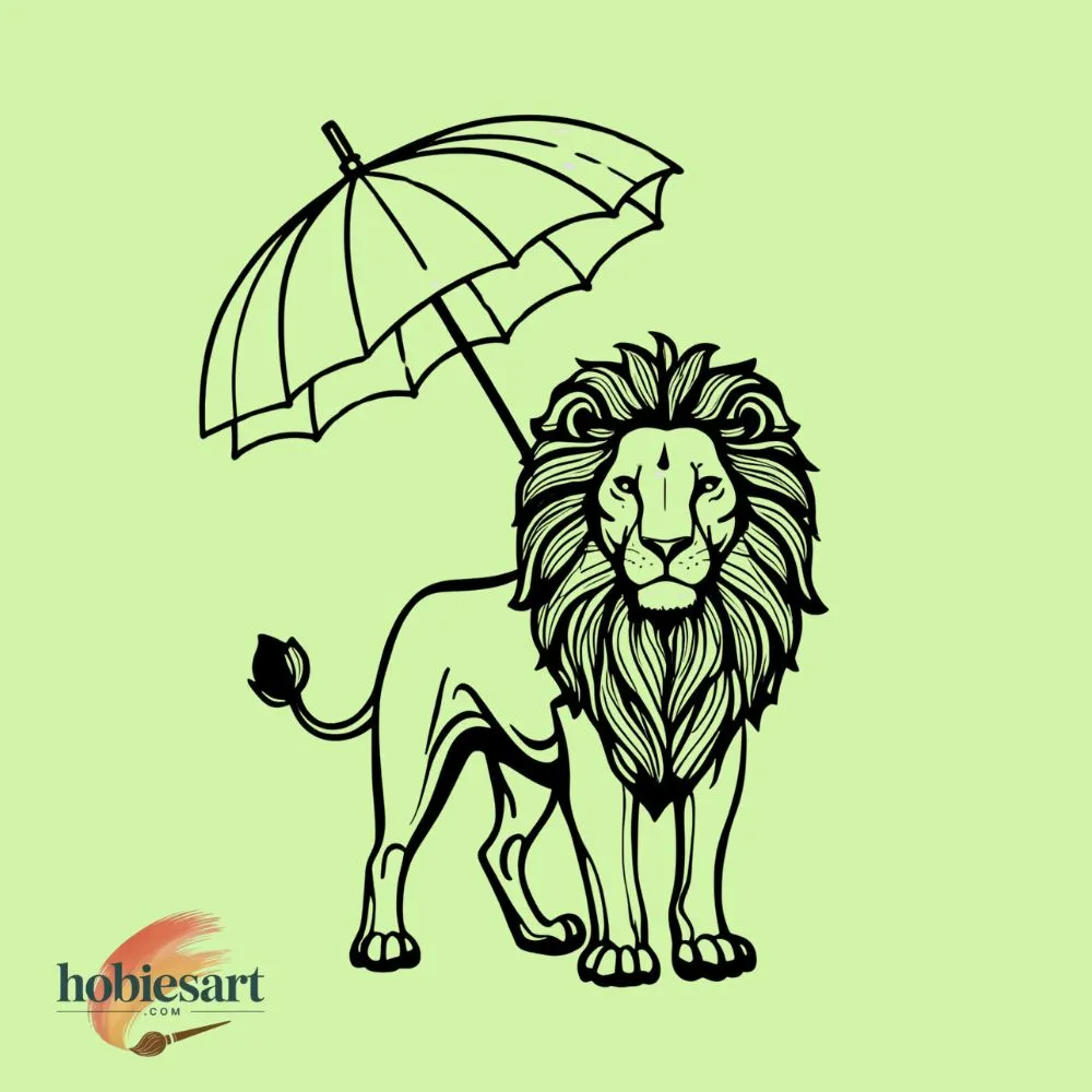Lion with Umbrella