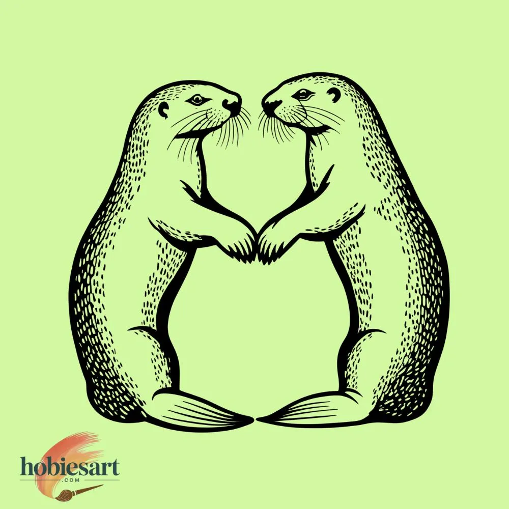 Otters Holding Hands