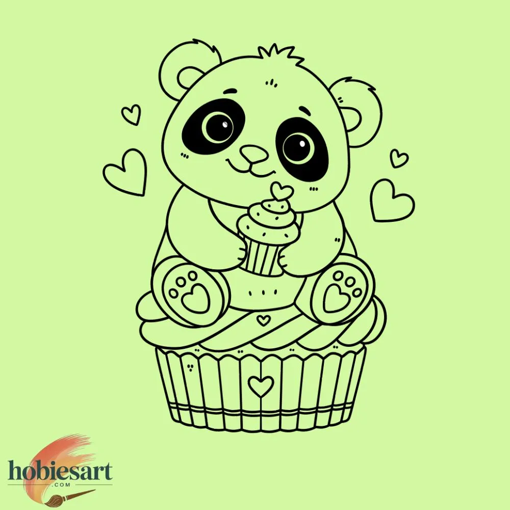 Panda with Cupcake