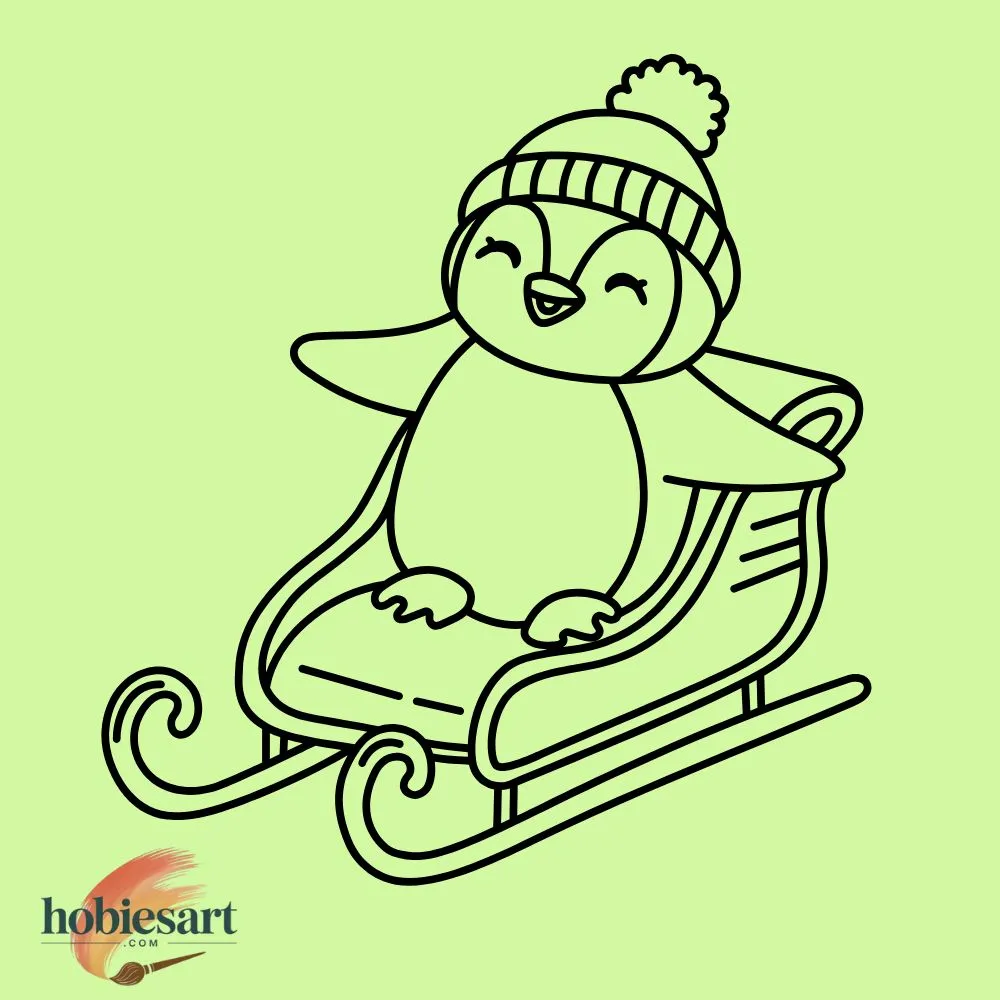 Penguin On Sled