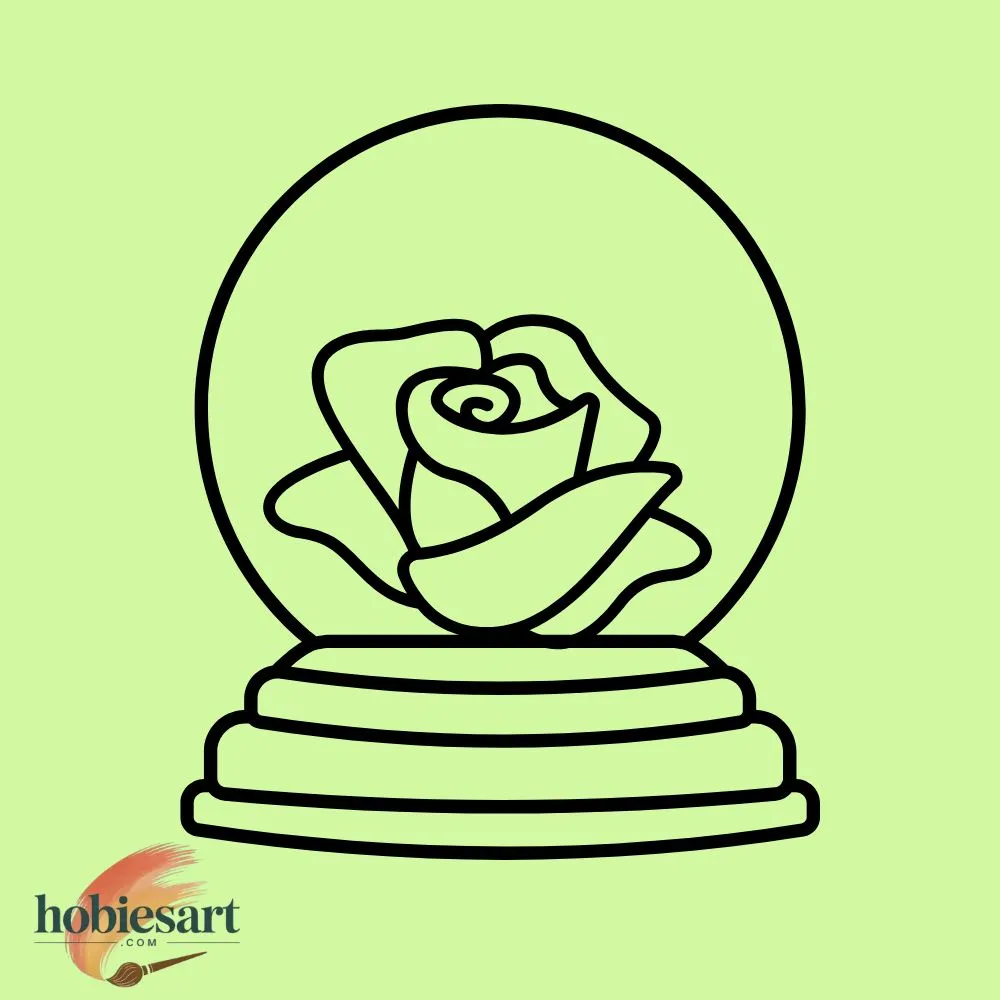Rose in Snow Globe