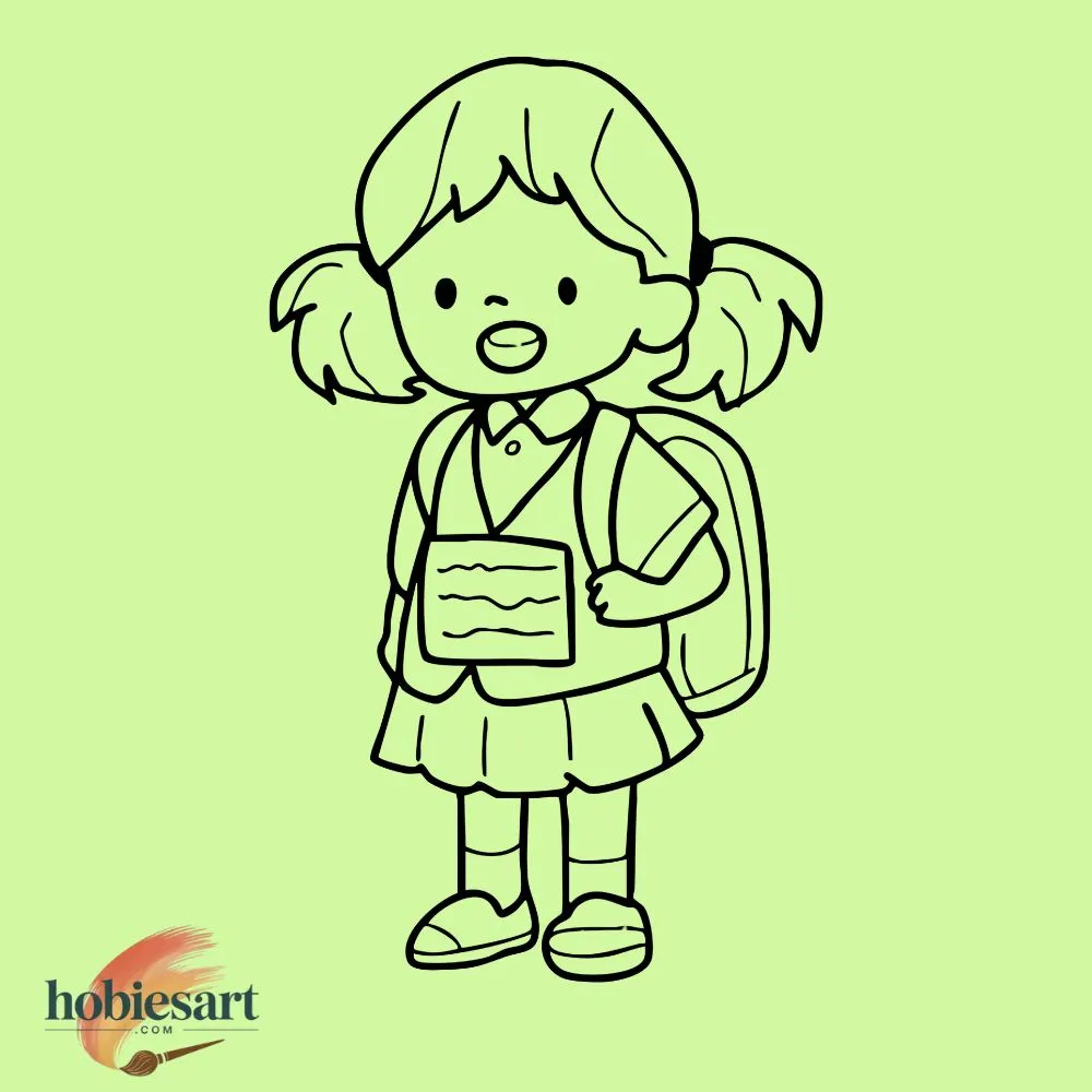 Schoolgirl with Pigtails