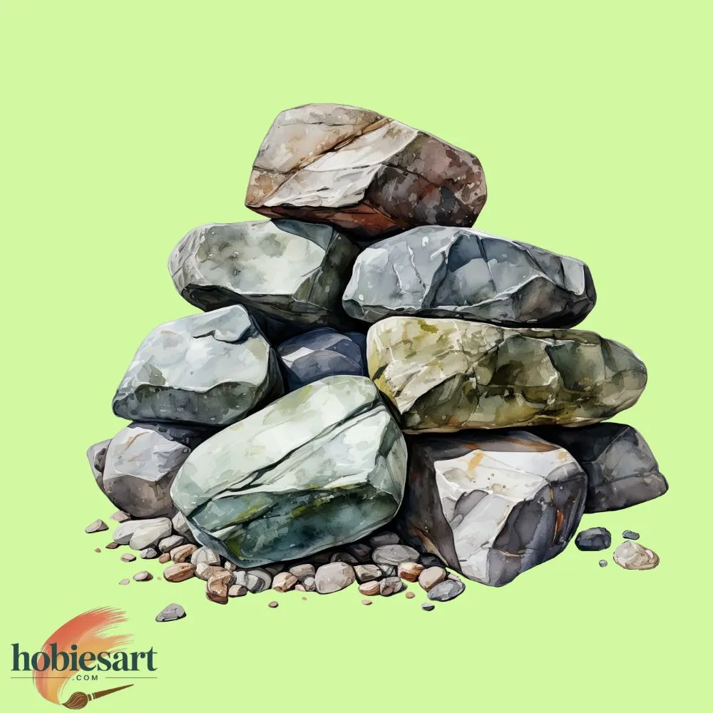 Simple Watercolor Pebbles