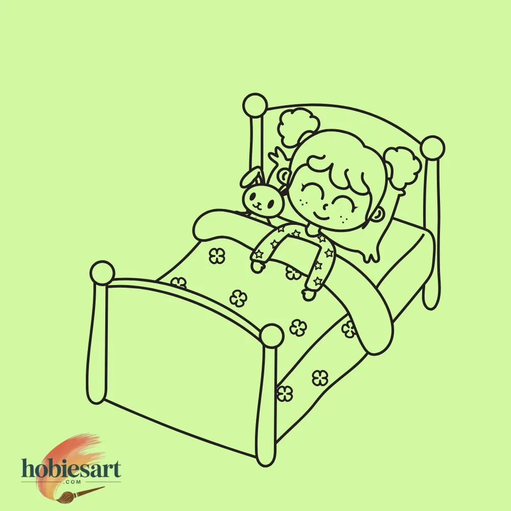Sleeping Girl Drawing