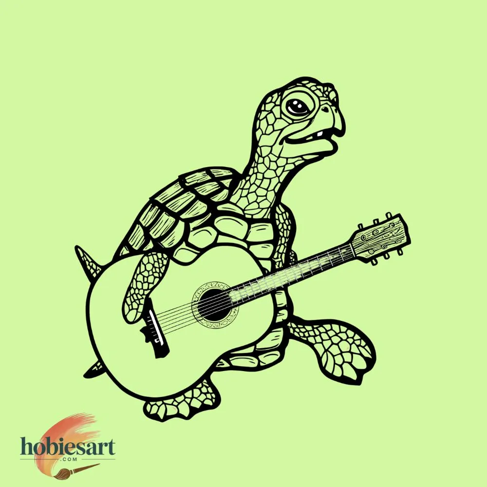 Turtle Playing Guitar