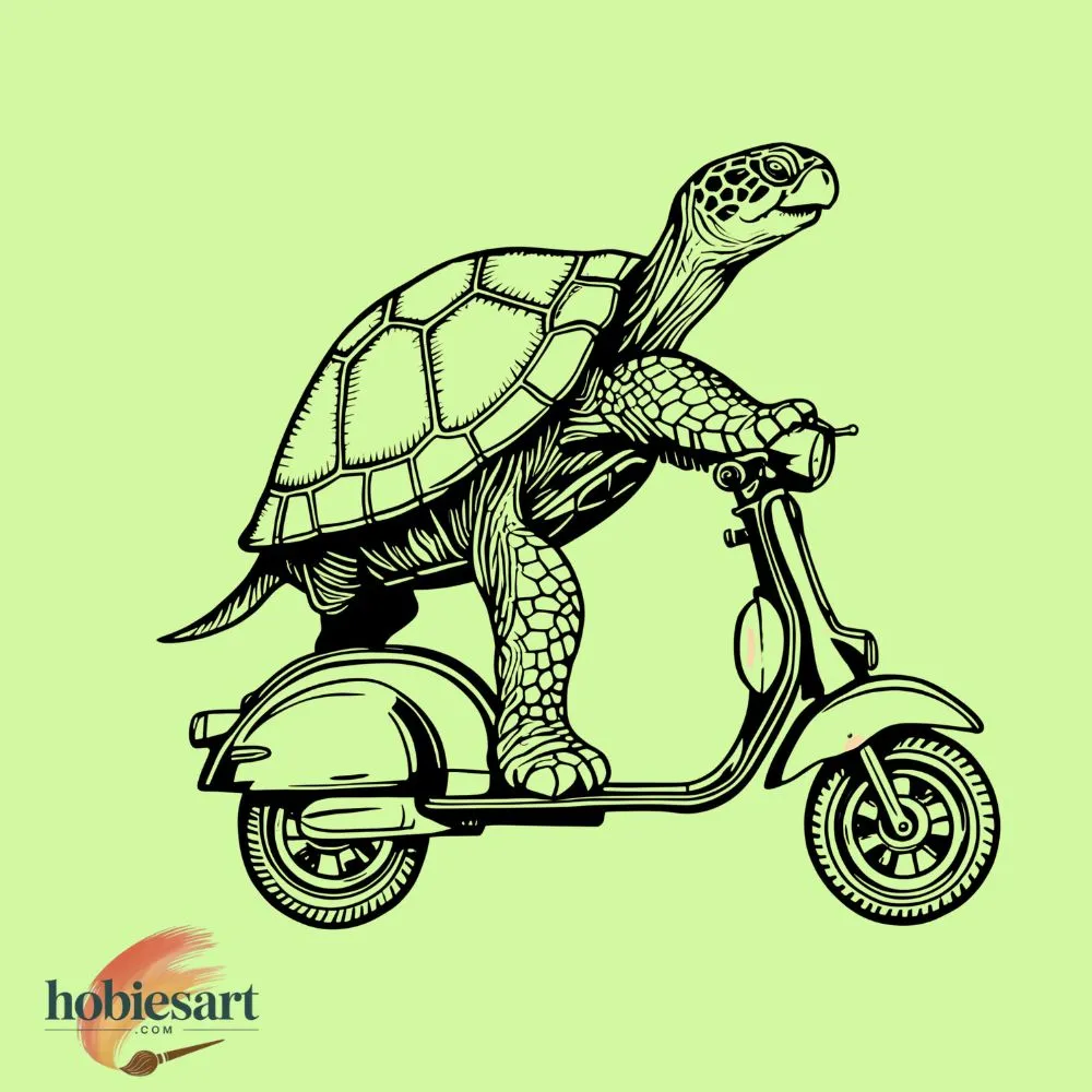 Turtle with Scooter