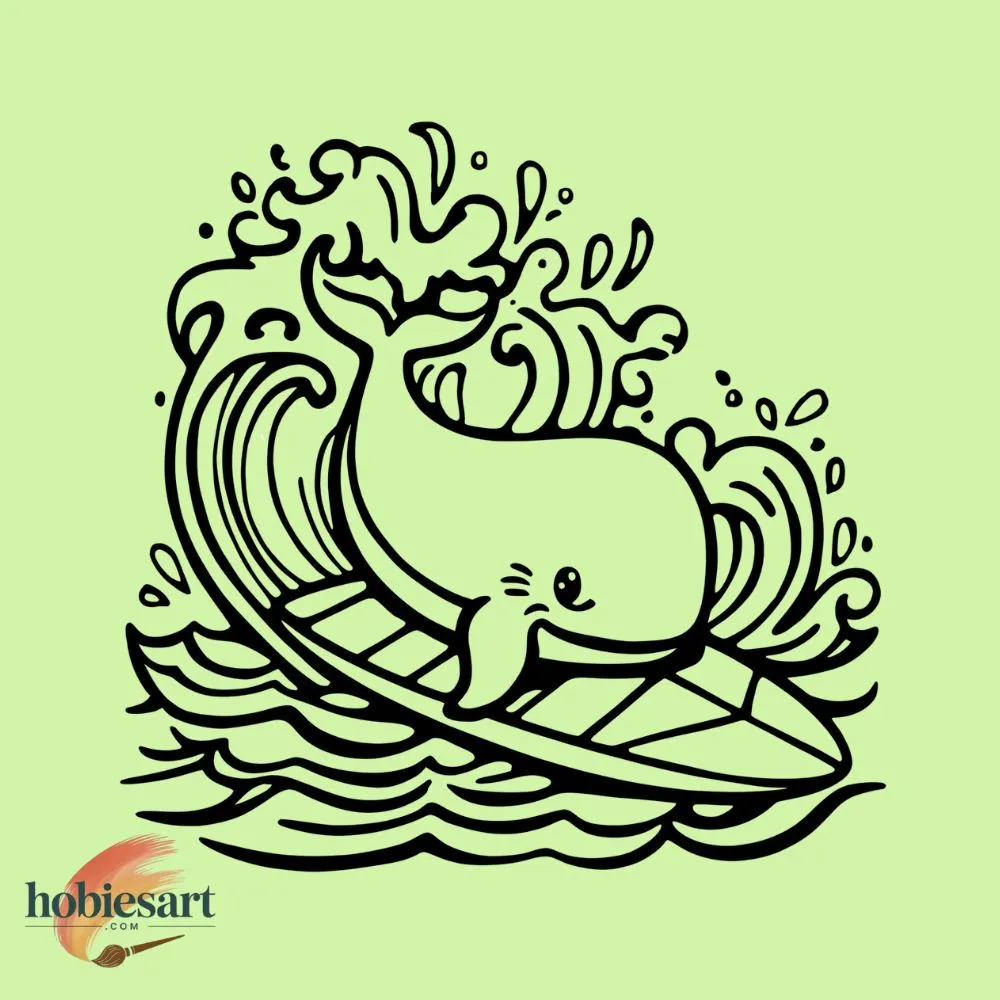Whale on Surfboard
