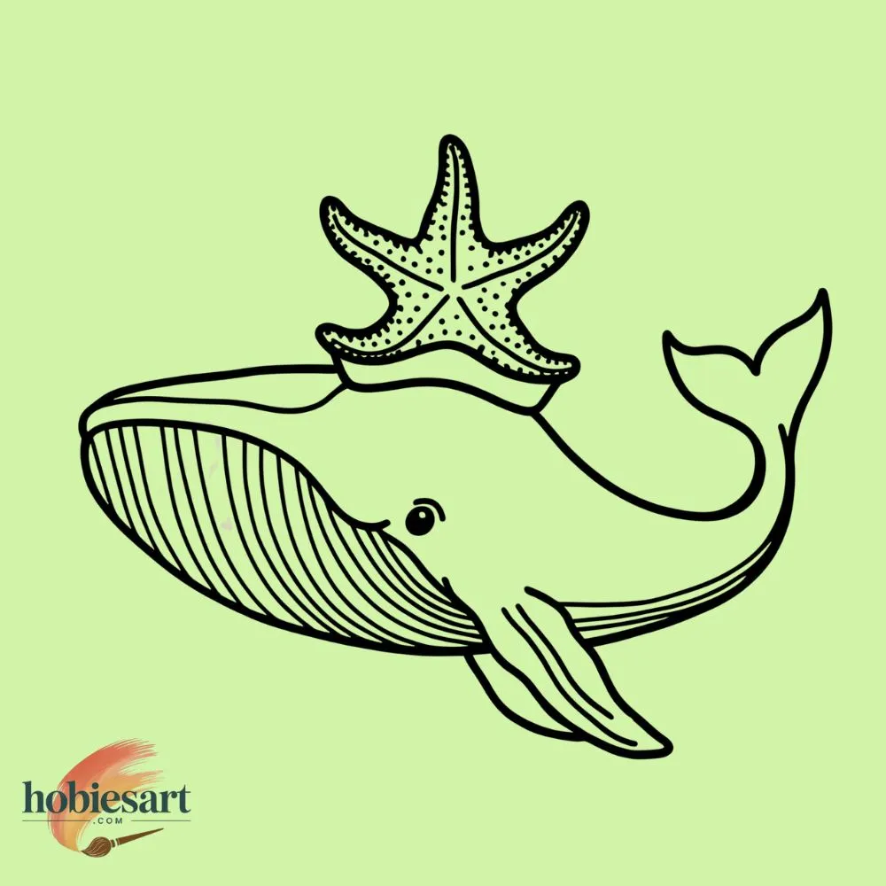 Whale with a Starfish Crown