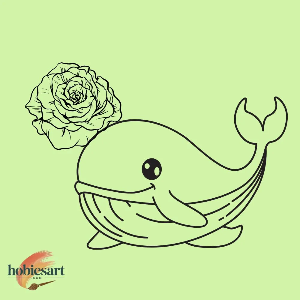Whale with Flower
