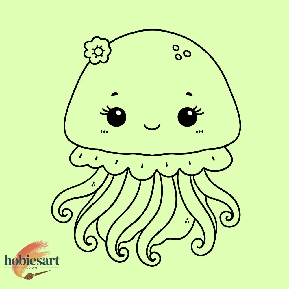 Cute jellyfish drawing