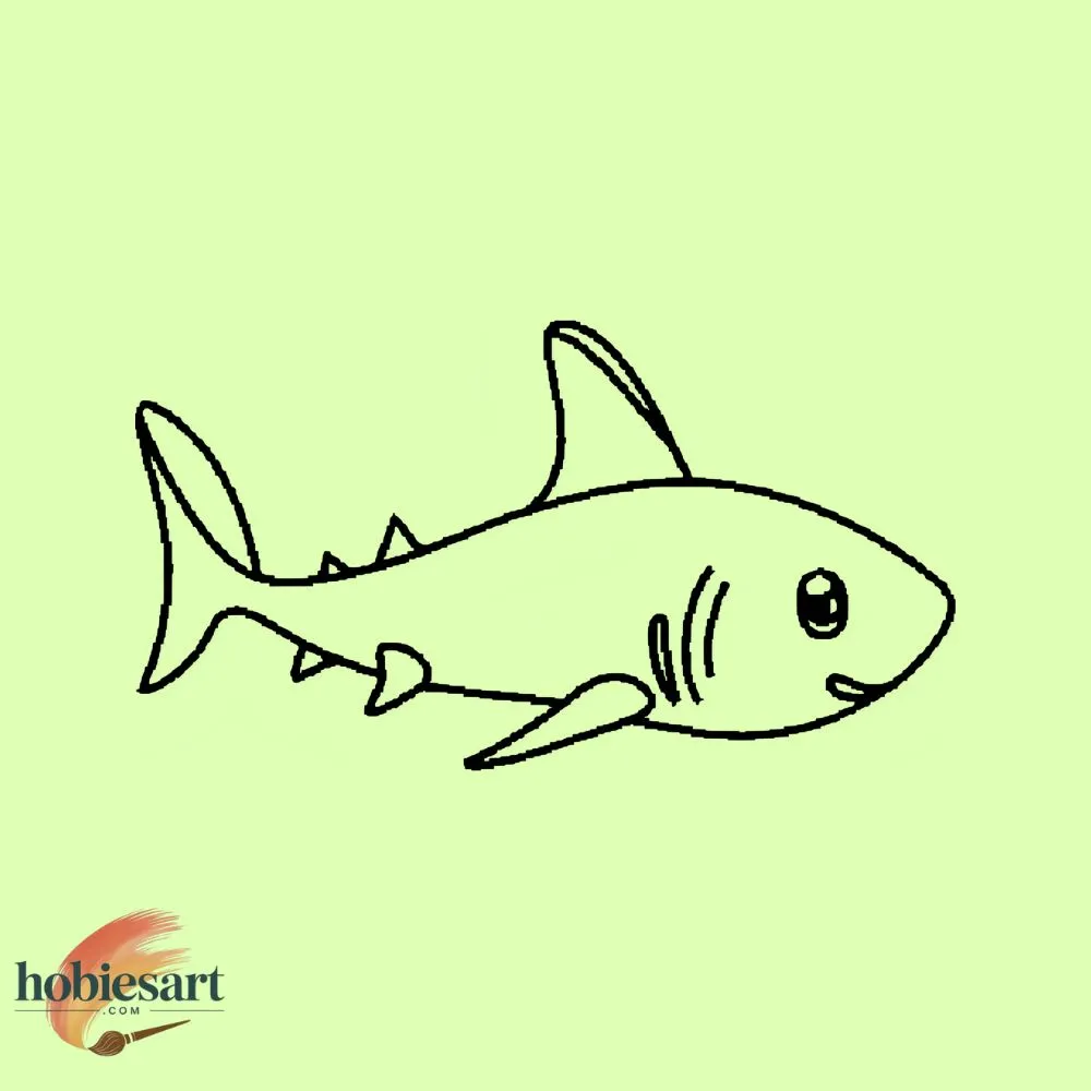 Draw a Cartoon Hammerhead Shark