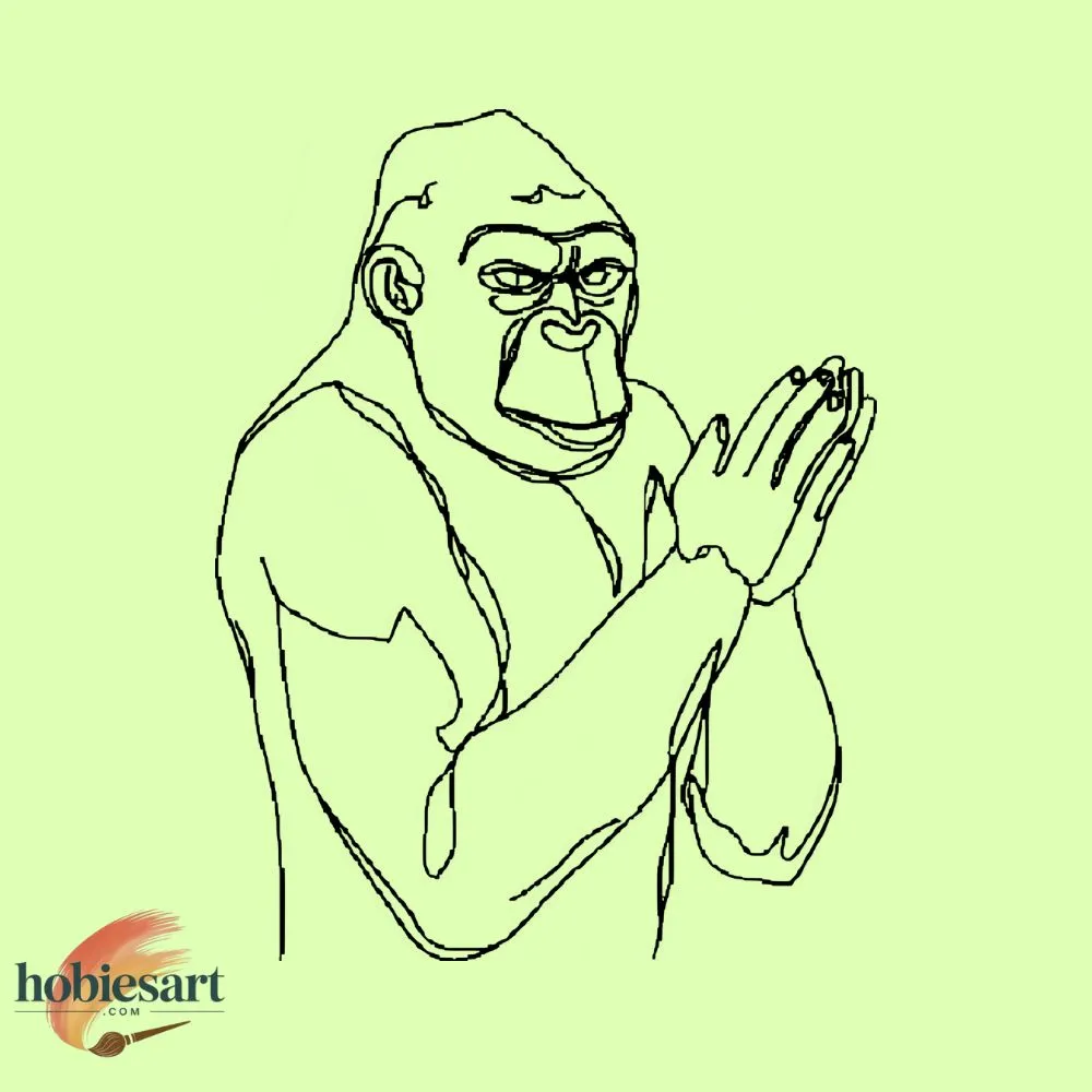 Gorilla clapping hands