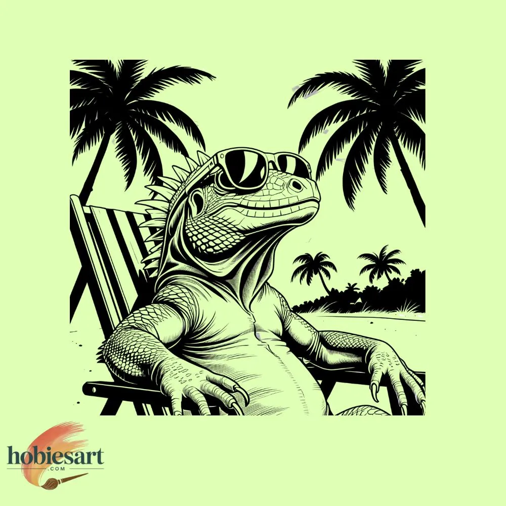 iguana wearing sunglasses