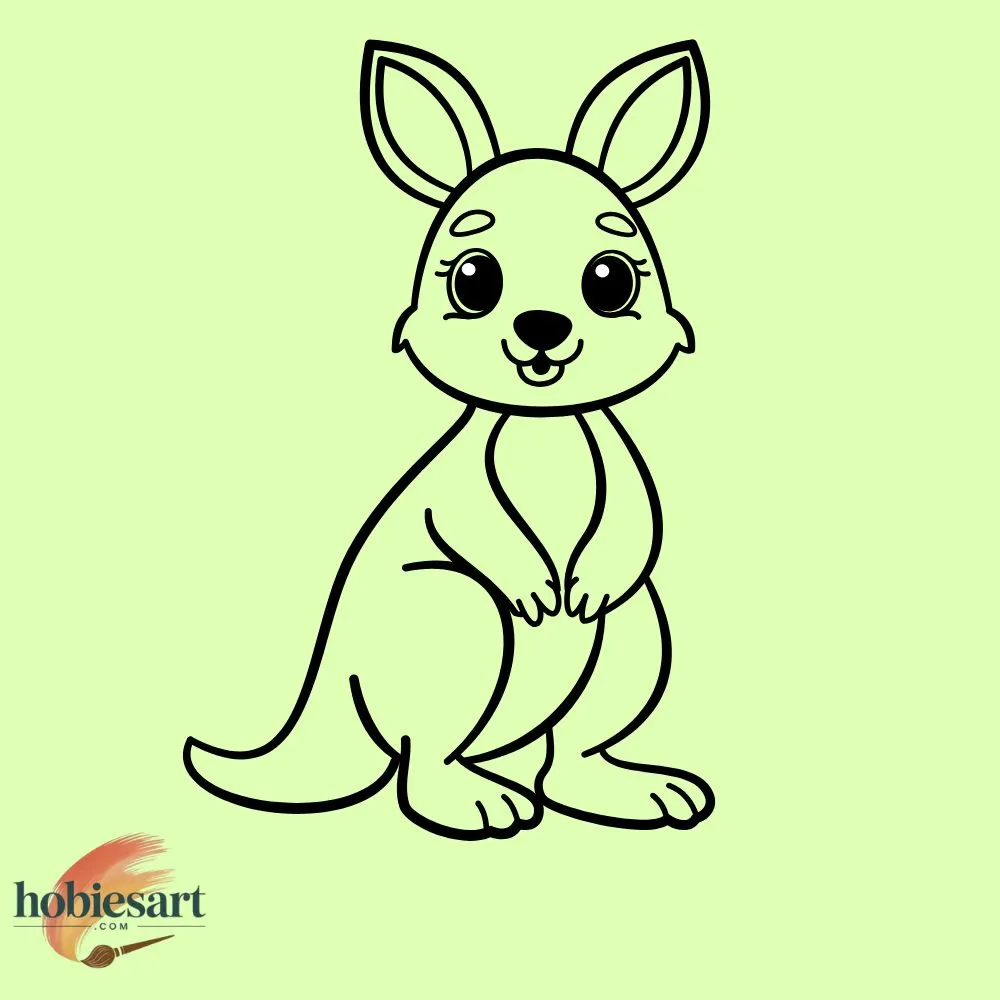 Cute Kangaroo Drawing