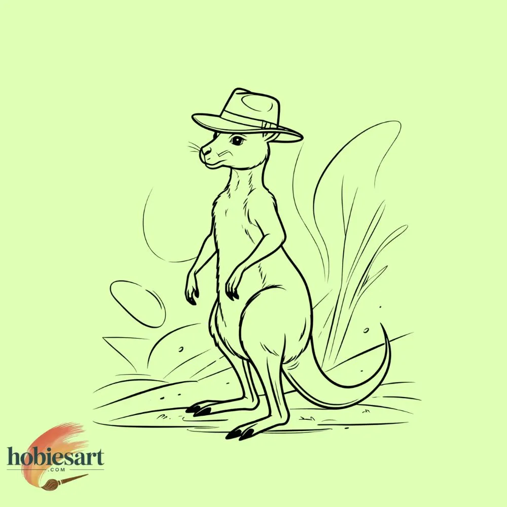 Kangaroo with a Hat