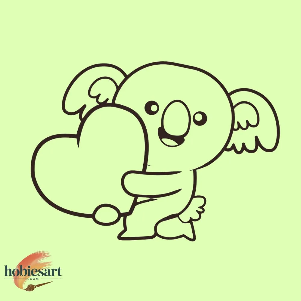 Koala with a heart