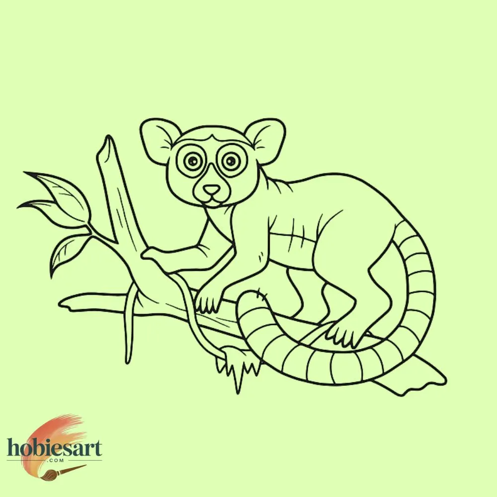 Lemur sitting on a branch