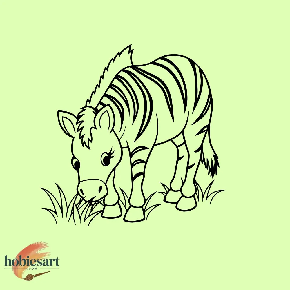 zebra standing in a field