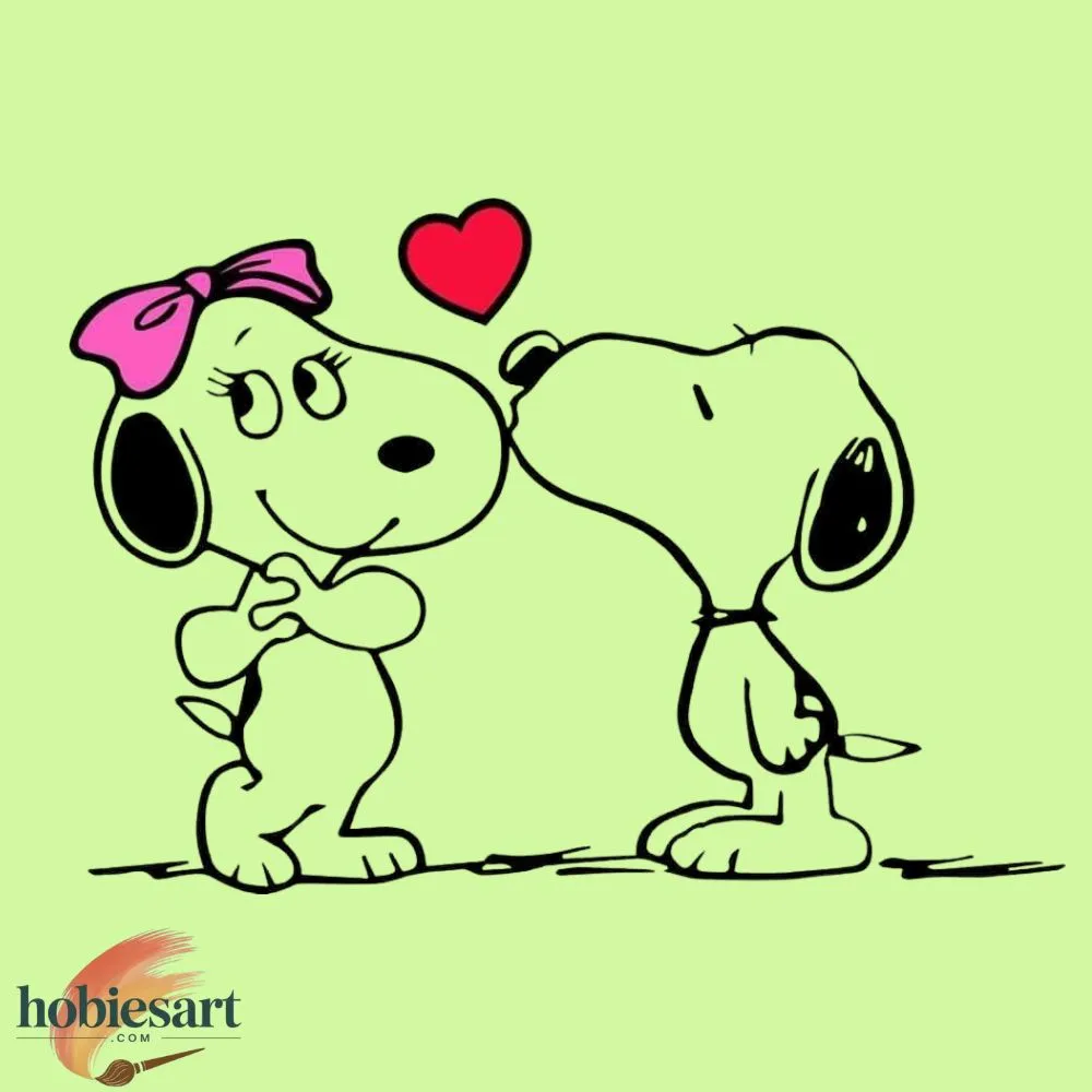 Snoopy in Love Coloring