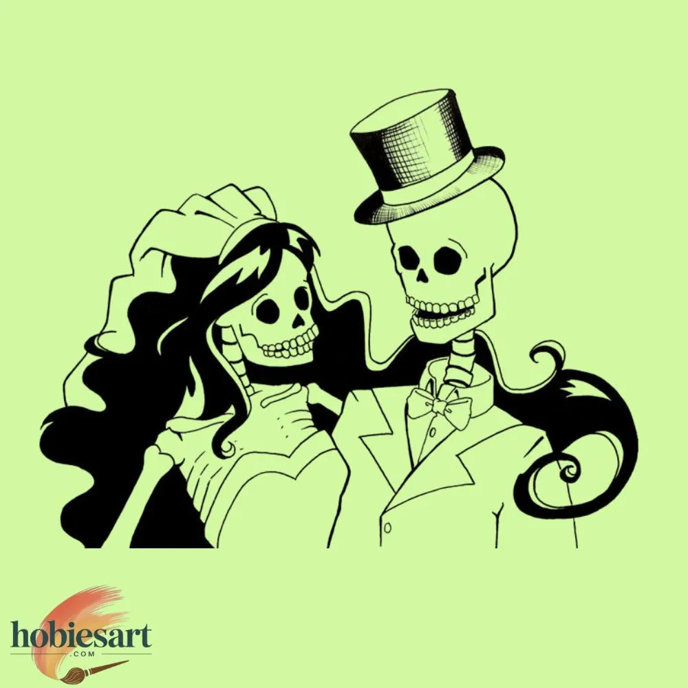Corpse Bride and Skeleton 