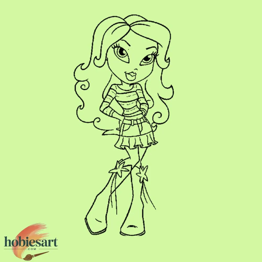 Drive In Bratz Coloring Pages