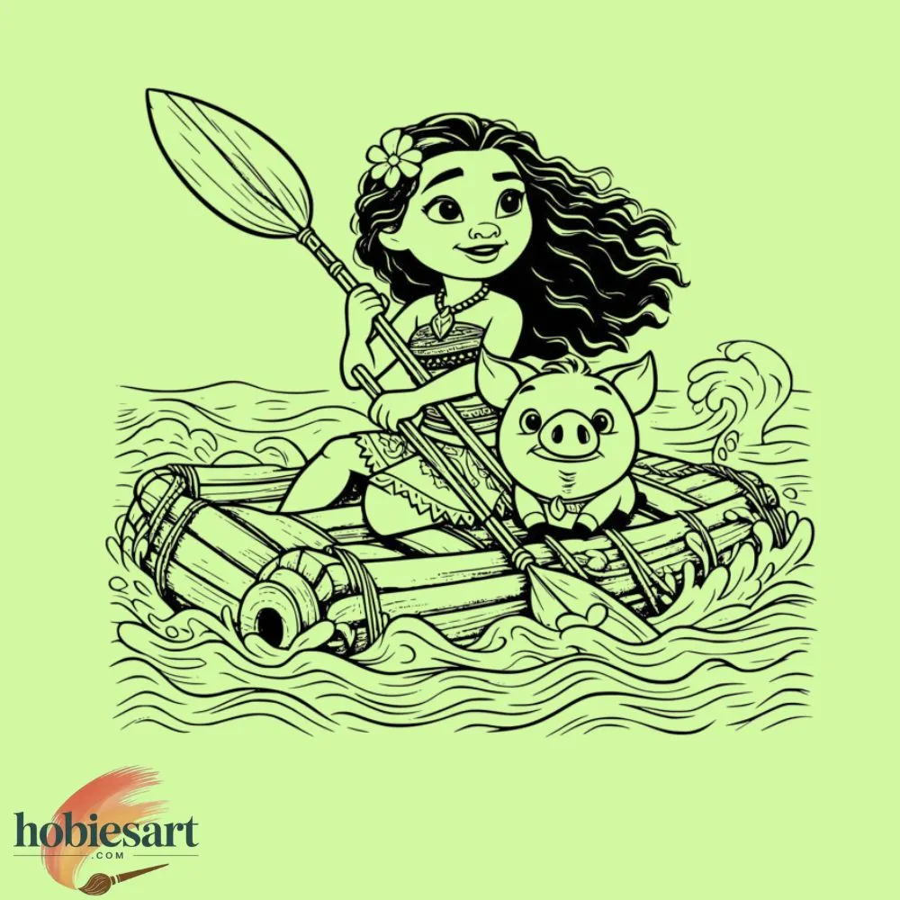 Moana with Pua Pig