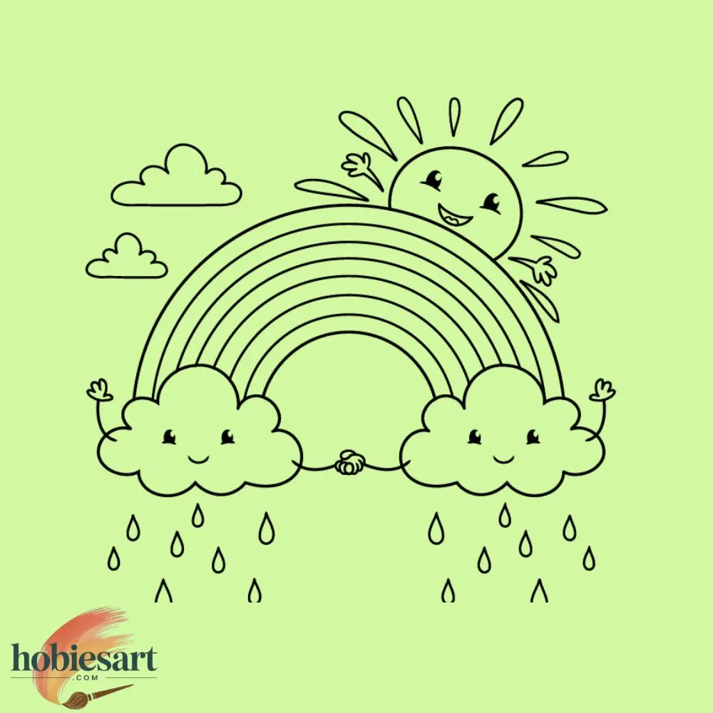 Rainbow And Cloud Motifs