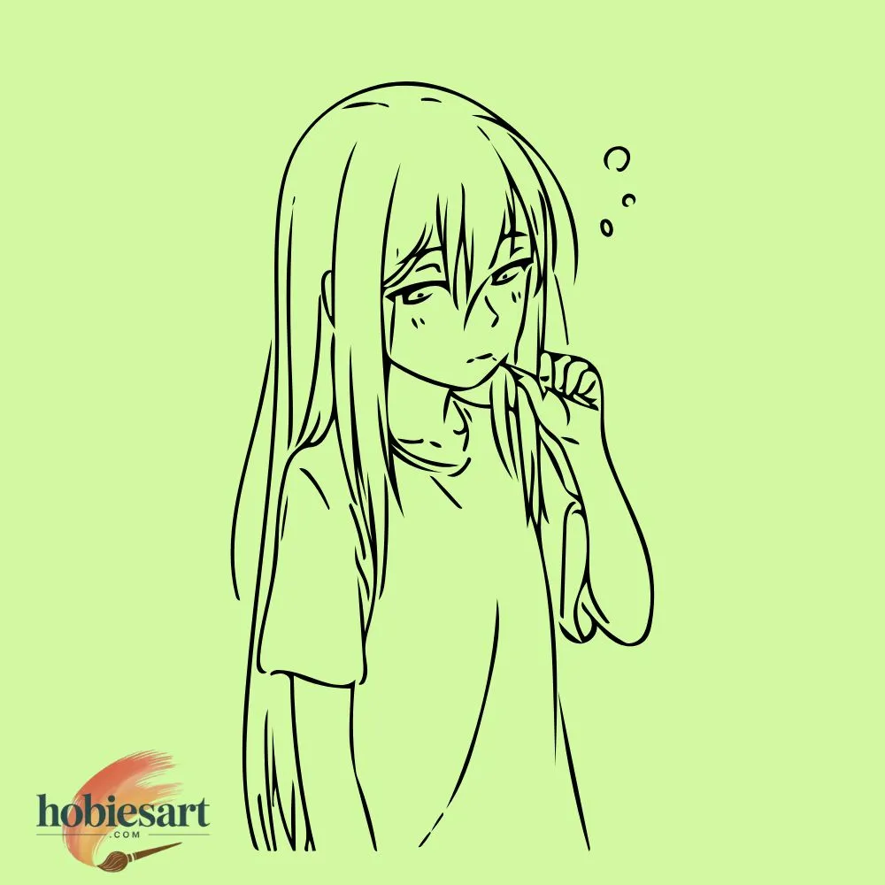 Anime Girl Crying Drawing