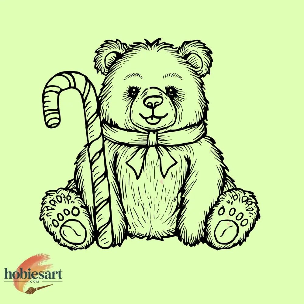 Bear With Candy Cane