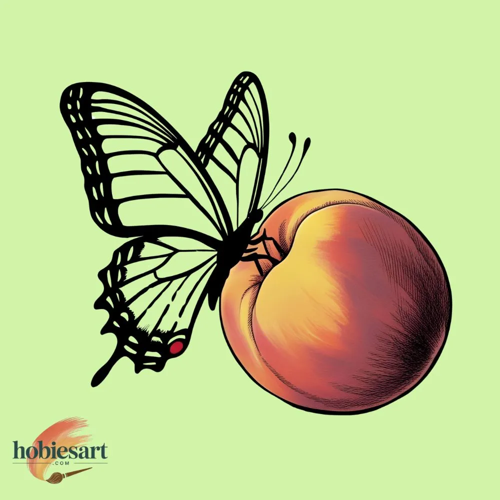 Butterfly and Peach